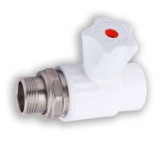 VALFEX Кран шаровой PPR для радиатора ПРЯМОЙ Ø-25x3/4" (50/10)