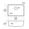 Omoikiri 4997418 кухонная мойка Omi 53-U/I Ultra Mini-GB нерж. сталь/графит