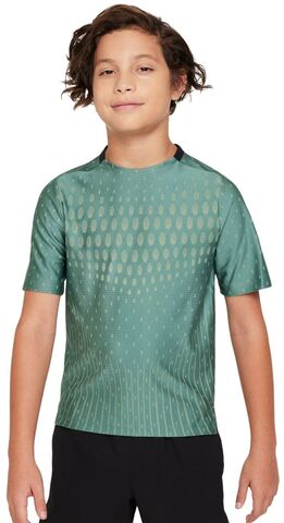 Детская теннисная футболка Nike Kids Dri-Fit Adventage Multi Tech Top - bicoastal/olive aura/black
