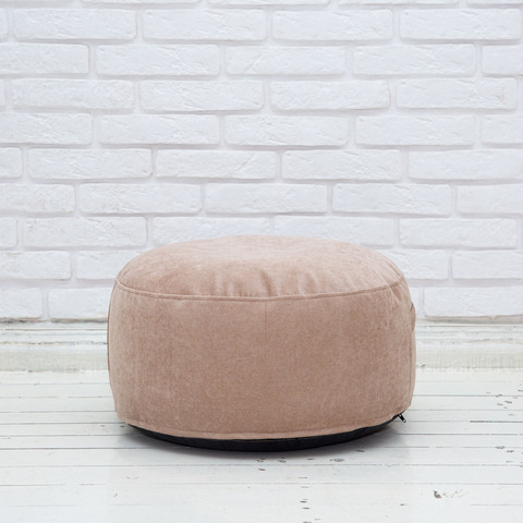 Пуф микровельвет (бежевый)