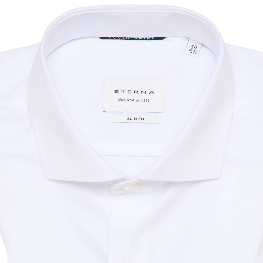 Сорочка мужская Eterna Slim Fit 8817-F182-00 из твила белая