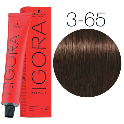 Schwarzkopf Igora Royal New 3-65 (Темный коричневый шоколадный золотистый) - Краска для волос