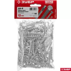ЗУБР ДХ-П, 12 мм, нейлон, 100 шт, дюбель-хомут для плоского кабеля (30912-12)