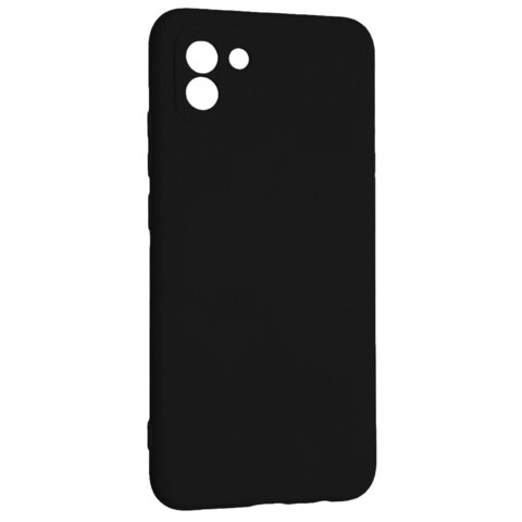 Силиконовый чехол Silicone Cover для Samsung Galaxy A03 (Черный)