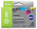 Картридж струйный Cactus CS-EPT0827 черный, голубой, пурпурный, желтый, светло-голубой, светло-пурпурный набор (82.8мл) для Epson Stylus Photo R270, 290, RX590