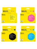 Комплект картриджей T2 IC-H950XL/951XL_MP для HP Officejet Pro 8100, 8600, 251dw, 276dw: черный, голубой, пурпурный, желтый