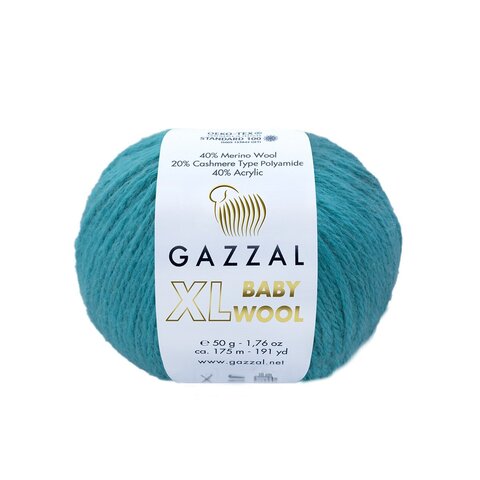 Пряжа Gazzal Baby Wool XL 832 лазурный