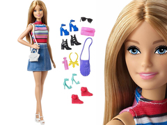 Кукла Барби Barbie  и коллекция обуви, 10 аксессуаров