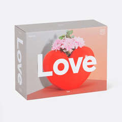 Ваза для цветов love, 15,5 см, красная