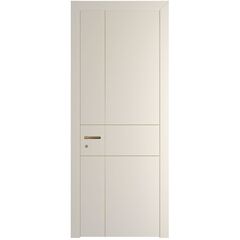 Межкомнатная дверь 46PWB кремовая магнолия с латунным молдингом