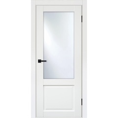 Купить Межкомнатная дверь эмалит Классик 2 белая остеклённая