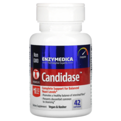 Enzymedica Candidase, Ферменты энзимы для пищеварения, Кандидаза , 42 капсулы