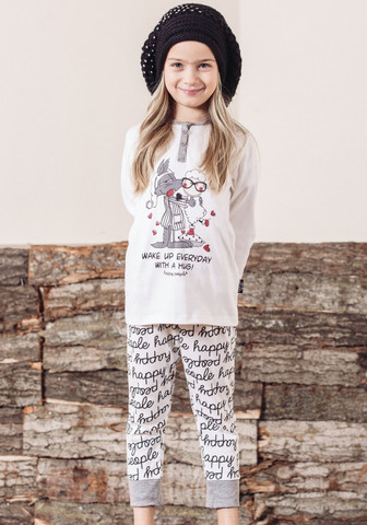 Пижамка для девочки с волком и овечкой