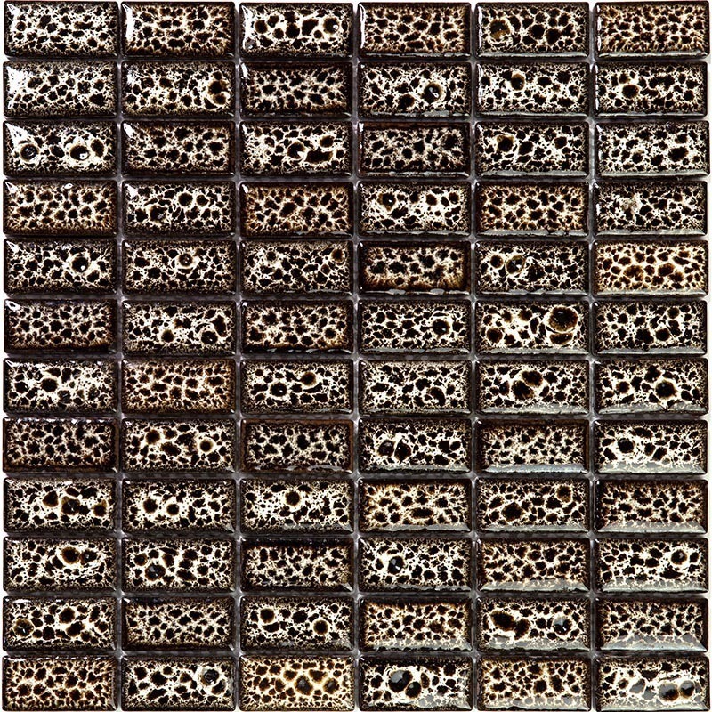 Brick-5-4 Испанская керамическая мозаика Gaudi Brick  черный темный прямоугольник