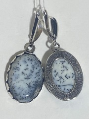 Агат   (серьги из серебра )