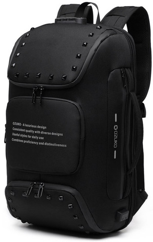 Картинка рюкзак городской Ozuko 9284 Black - 1