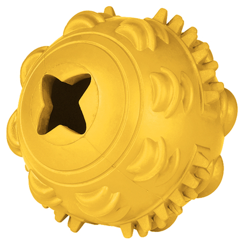 Mr.Kranch игрушка для собак мяч желтый с ароматом сливок 8 см