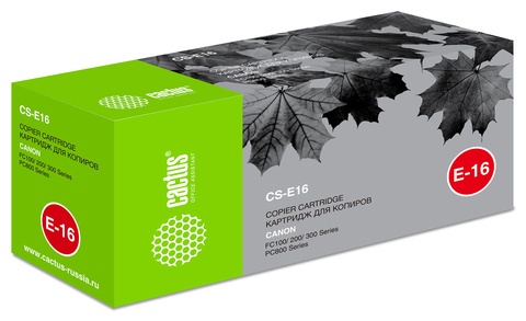 Картридж лазерный Cactus CS-E16 E-16 черный (2000стр.) для Canon FC100, 200, 300, PC800