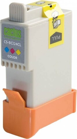 Картридж струйный Cactus CS-BCI24CL многоцветный (12.6мл) для Canon S200, S200x, S300, S330, S330, Photo i250, i320, i350, i450, i455, i470D, i475D, SmartBase MPC190, 200 Photo, MP360, 370, 390, Pixma MP110, 130, iP1000, iP1500, iP2000