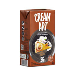 Крем на растительных маслах "CREAMART" ваниль, мдж 26%, 1 литр.