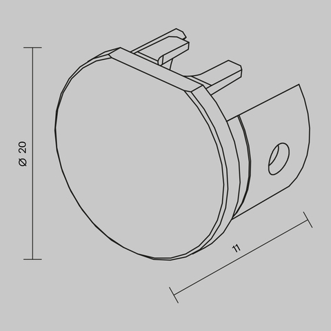 Комплектующие для накладной трековой системы Maytoni Accessories for tracks levity TRA184EC-R-11B