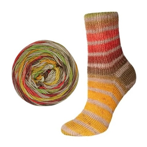 Пряжа Rellana Flotte Socke 4f. Perfect Tropical 1795