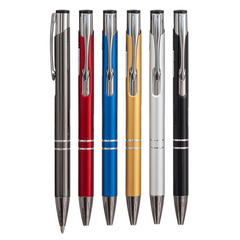 Ручка шариковая, масляная, автоматическая, Vinson, синие чернила, серия "VINSON PIONEER", металлический корпус, 36 шт