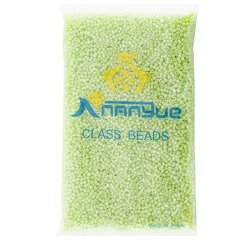 
          Бисер Alingar размер №8 вес 450 гр., салатовый перламутровый, непрозрачный, пакет