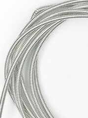 Канитель жесткая, 1,25 мм, серебро