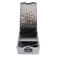 Набор сверл по металлу 1-13мм 25шт DIN338 HSS-G 135° (пл. кейс) H-Tools 214215ROHT
