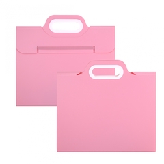 
          Папка-картотека Alingar, 332х302 мм, на резинке, прорезная ручка, пластик, 700 мкм, 11 отделений, розовый