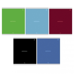 Тетрадь 96л., А5, линия, Alingar "Office line", скрепка, мелованный картон (стандарт), блок офсет, 5 дизайнов в пленке т/у