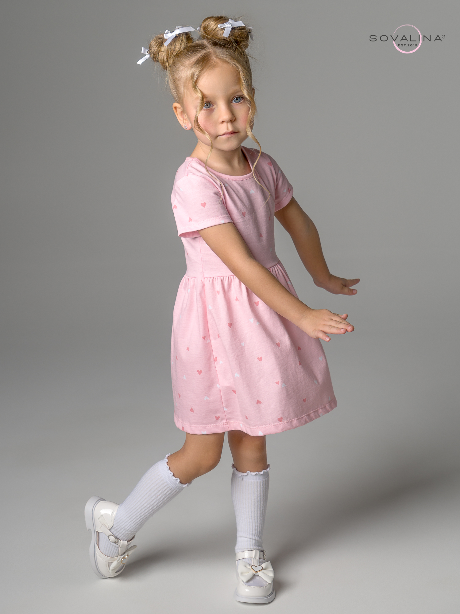 Платье Лето розовое конфетти