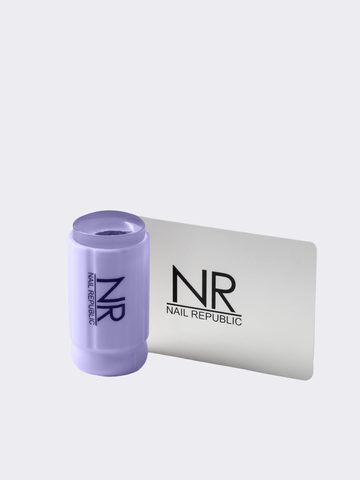 NR Штамп для стемпинга силиконовый, сиреневый матовый с скрапером