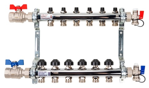 Рехау HKV 6 контуров коллектор для радиаторного отопления (12180613001)