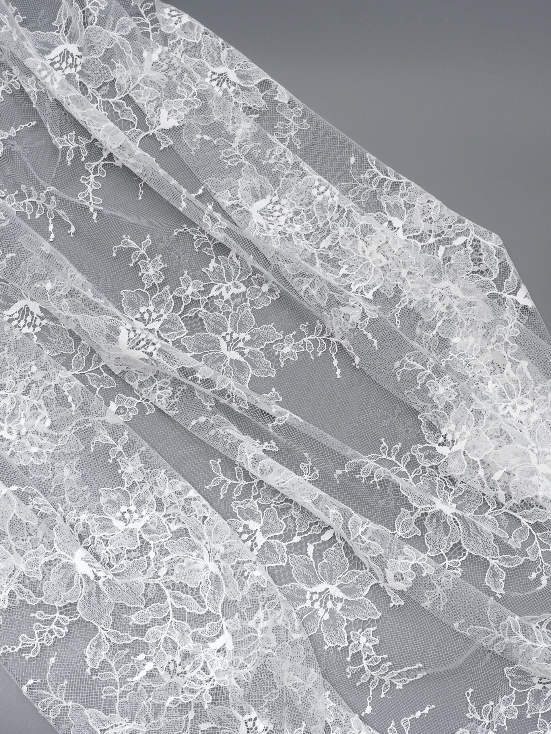 Кружевное полотно теплое белое неэластичное 145 см