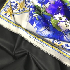 Ткань костюмно-плательная ткань цвет черный 3295