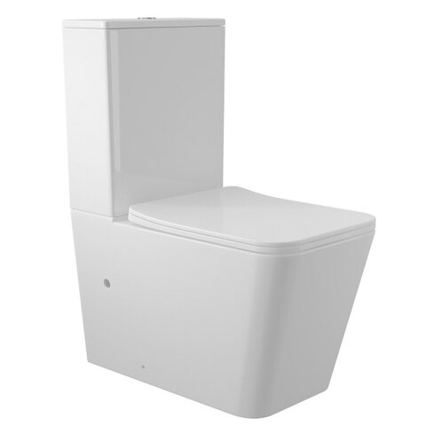 Aqueduto AQDSMAC10 AQD MACIO Унитаз напольный 635*385 безободковый с бачком,  сиденье с микролифтом, белый глянцевый