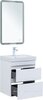 Aquanet 348175 Тумба с раковиной Слим 50 2 ящ. цв.белый сатин (348175)