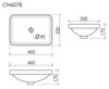 Ceramica Nova Element CN6078 Раковина встраиваемая сверху прямоугольная, 46x33