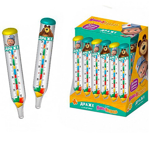 МАША И МЕДВЕДЬ Драже в градуснике 1кор*20бл*30шт, 8г.