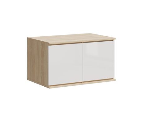 Челси Антресоль к шкафу (800) (Белый глянец, дуб сонома)