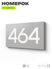 Номер на дверь 464, табличка на дверь для офиса, квартиры, кабинета, аудитории, склада, серая 120х70 мм, Айдентика Технолоджи