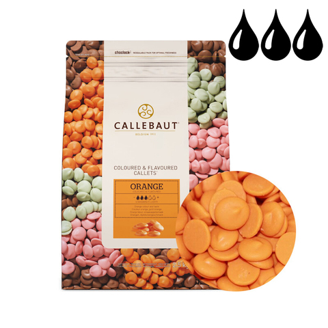 Шоколад Callebaut оранжевый со вкусом апельсина, (ORANGE-RT-U70) 2,5 кг. Годен до 26.08.24