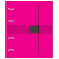 Бизнес-тетрадь со сменным блоком Attache Selection A5 120 листов розовая в клетку на кольцах (180x215 мм)