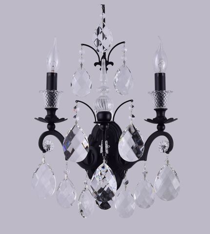 Настенный светильник Crystal Lux MAGNIFICO AP2 BLACK/TRANSPARENT