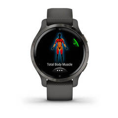 Смарт часы Garmin Venu 2S, SLATE STAINLESS STEEL BEZEL WITH GRAPHITE CASE