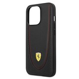 Кожаный чехол Ferrari RGO для iPhone 13 (Чёрный)