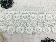 Кружево плетеное, ш. 7,8 см, айвори