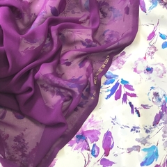 Шифон шелковый фиолетовый 1139